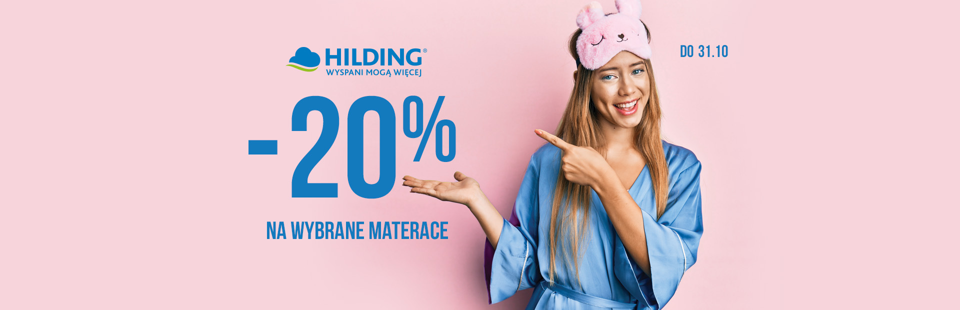 -20% na wybrane materace od marki Hilding